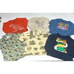 Baby Boy 18 Months Dinosaur Shirt Bundle - 6-Piece Variety Set